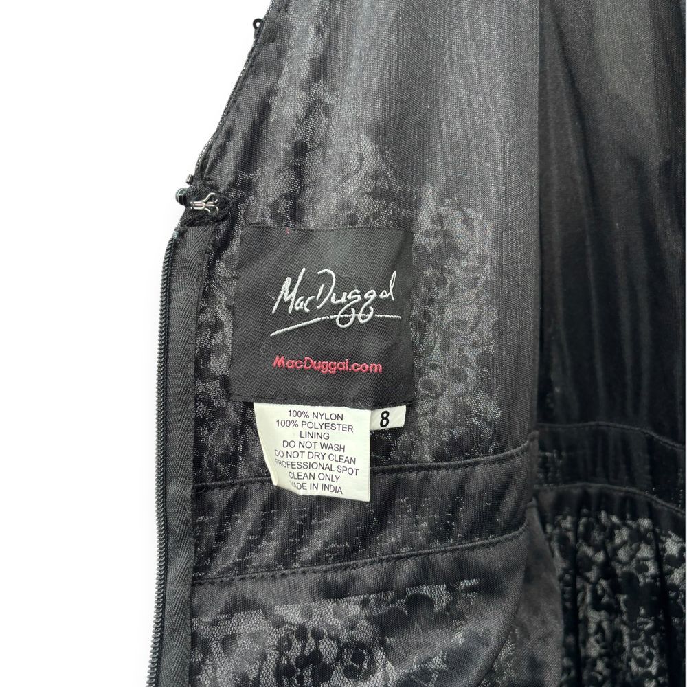 Mac Duggal Black Sequin Midi Dress - Picture 15 of 15